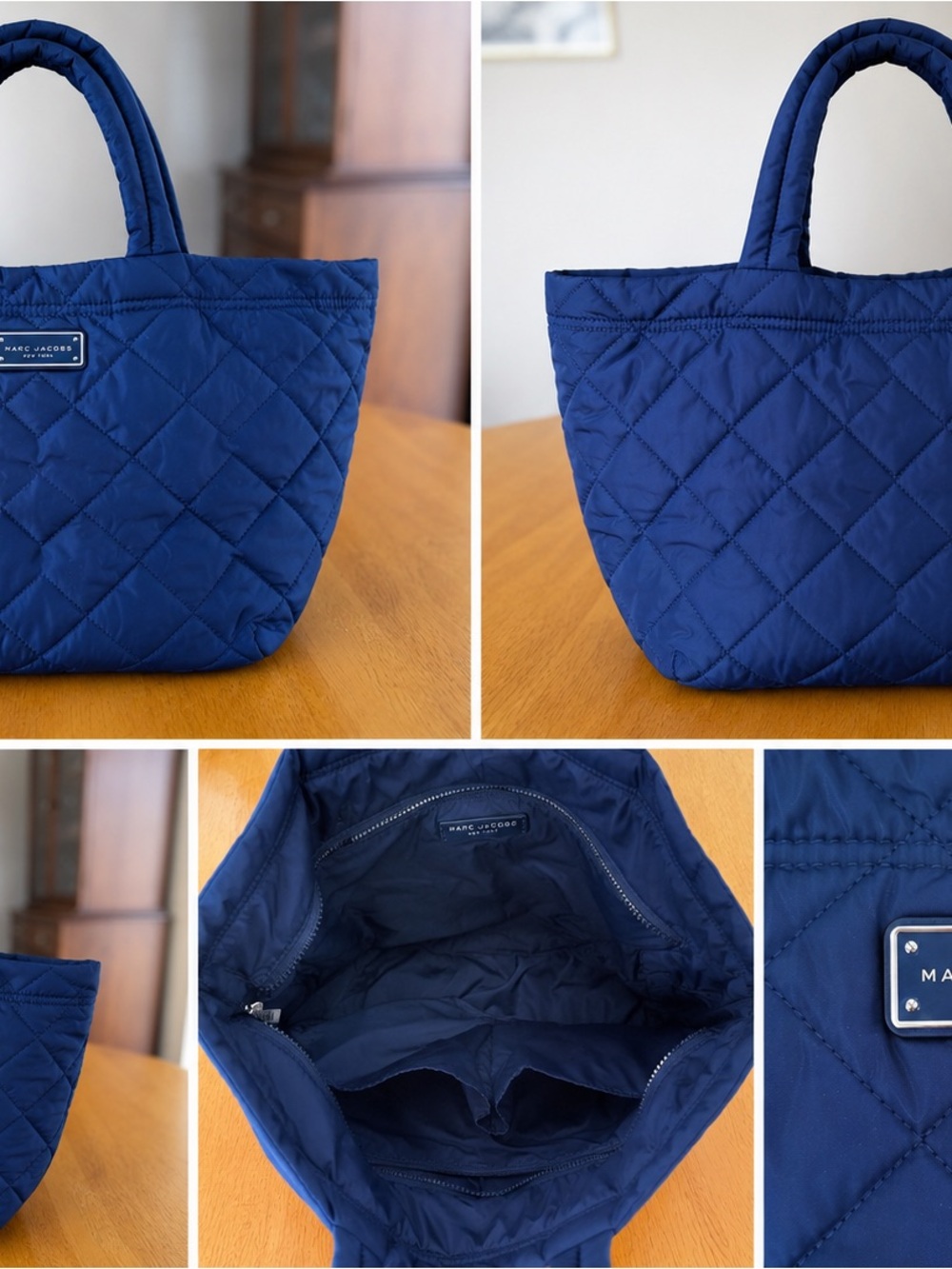 Marc Jacobs Quilted Navy Blue Tote